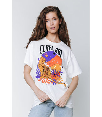 Colourful Rebel Top Panther Moon Loosefit Tee off white
