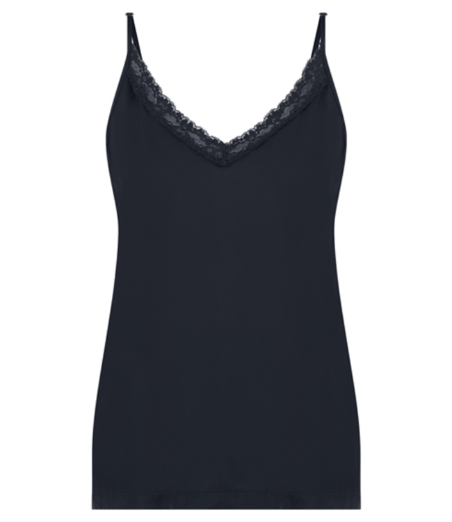 Studio Anneloes Top Vivie lace singlet dark blue