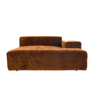 HKliving Bank Brut sofa: element right divan, royal velvet, caramel