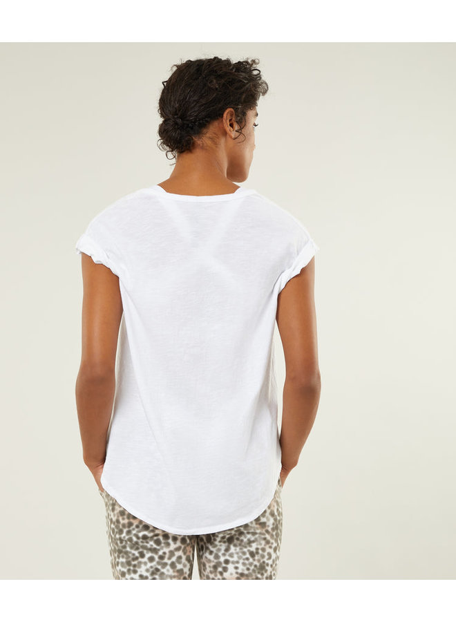 T-shirt shortsleeve tee circle white