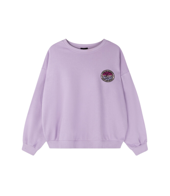 Alix The Label Trui ladies knitted sweater with patch lilac