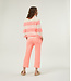 10DAYS Top sweater knit stripe fluor coral