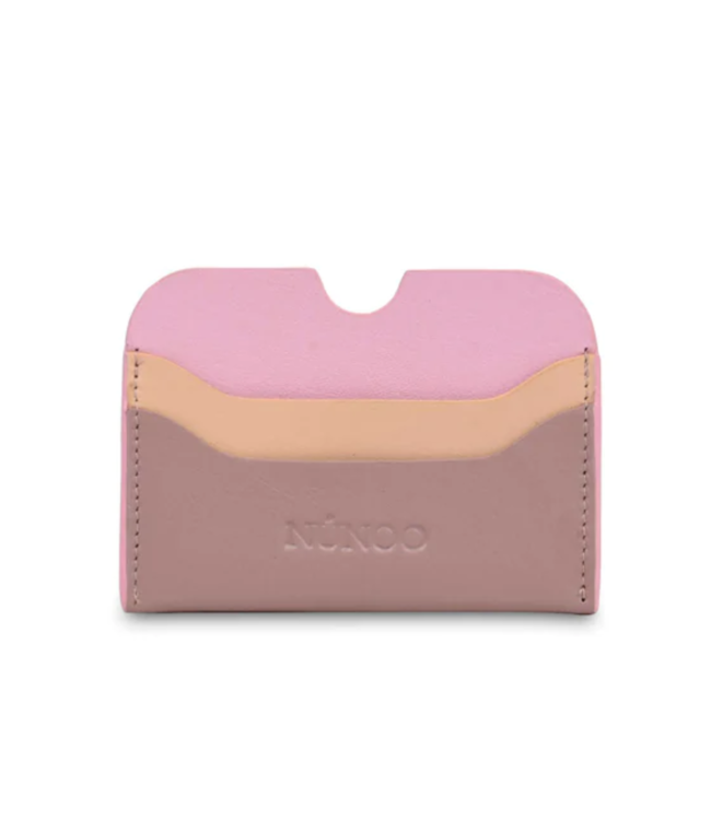 Nunoo Kaartenhouder carla 3 pocket smooth camel, pink