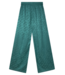 Alix The Label Broek ladies woven wide leg jacquard satin pants petrol green