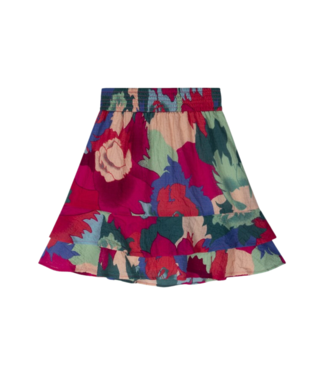 Alix The Label Rok ladies woven structured chiffon flower skirt multi colour