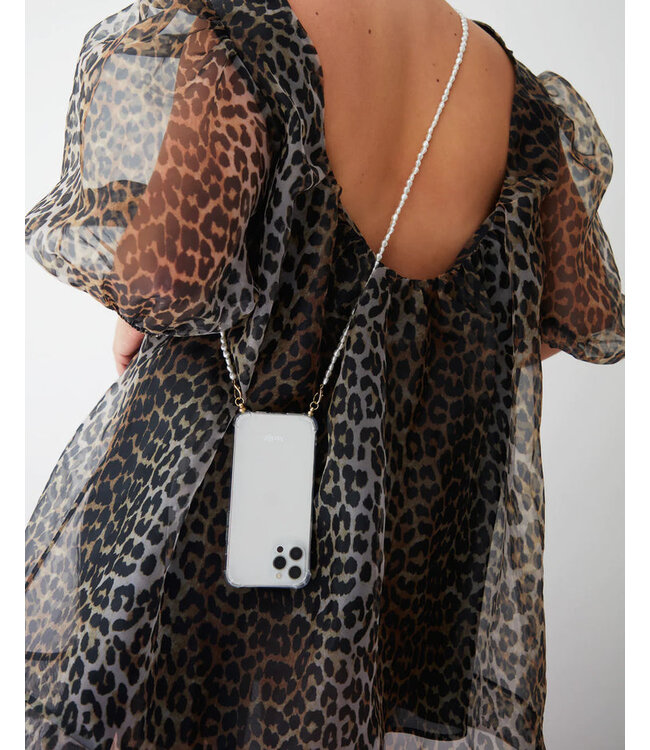 Ateljé Telefoonkoord extra long Pearl drop off white