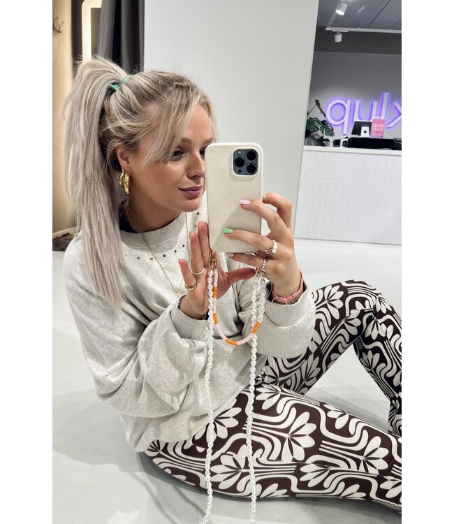 Ateljé Telefoonkoord extra long Pearl drop off white