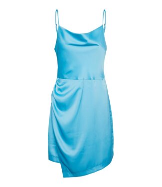Y.A.S Jurk Yasdotteadrape strap mini dress norse blue