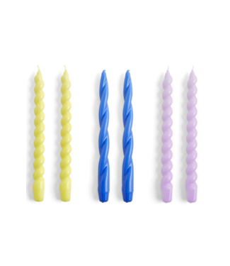 HAY Kaars Candle long mix lemonade sky blue lilac (set of 6)