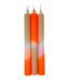 Kklup Home Selection Dinerkaars Dip dye neon papaya zand (set of 3)