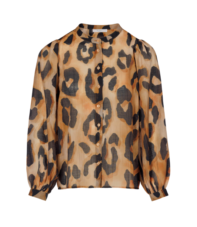 BY-BAR Blouse rikki ls cheeta blouse cheetah print
