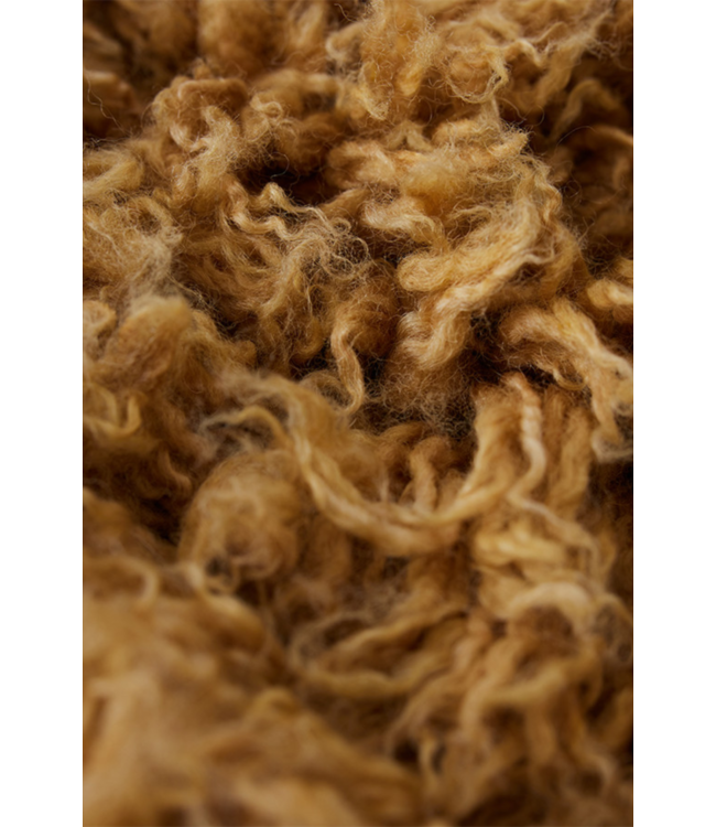 HKLIVING Vloerkleed Fluffy round rug caramel (Ø200)
