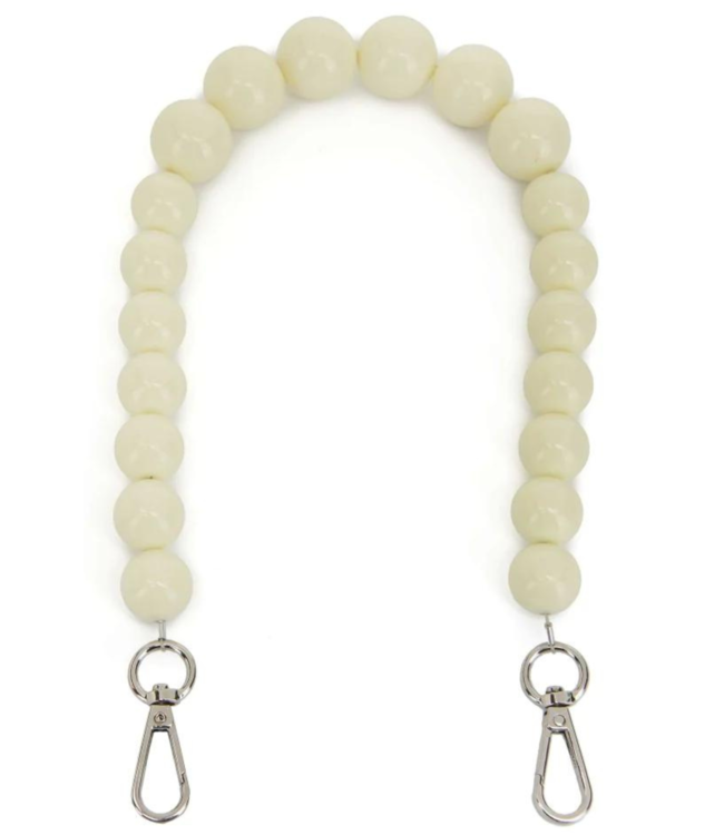 Nunoo Ketting voor tas Chain Pearls White