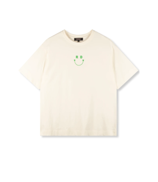 Refined Department T-shirt ladies knitted smiley t-shirt Bruna off white