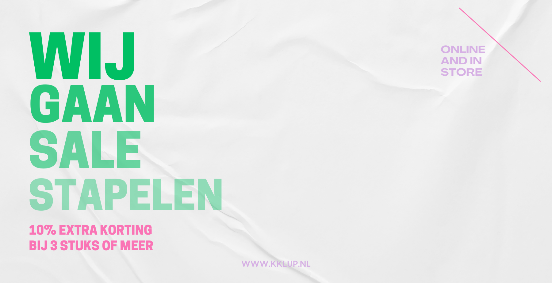 Wij gaan sale stapelen - AFGELOPEN