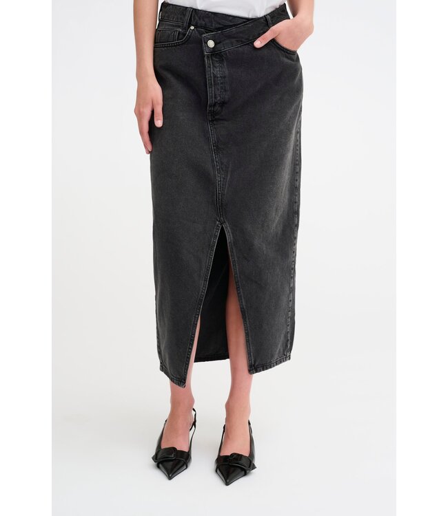 My Essential Wardrobe Rok MWLouis wrap 123 skirt black wash NOOS