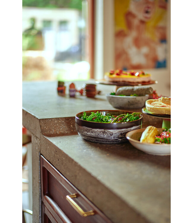 HKLIVING Kom 70s ceramics: salad bowl, rock on