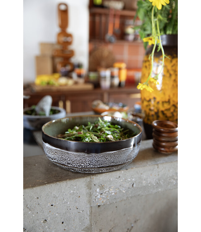 HKLIVING Kom 70s ceramics: salad bowl, rock on