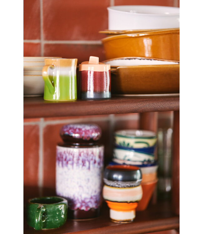 HKLIVING Suiker en melk 70s ceramics: milk jug & sugar pot, foreland