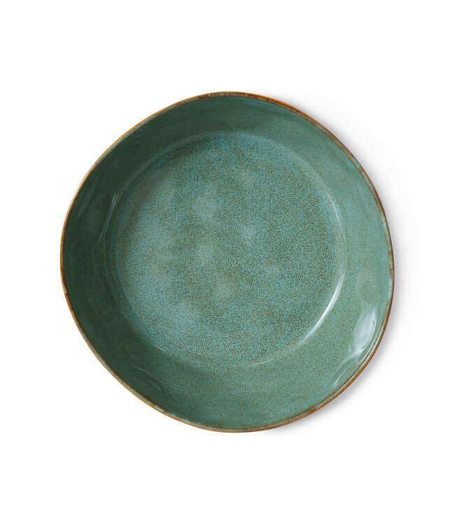 HKLIVING Kom 70s ceramics: pasta bowls, golden hour (set of 2)