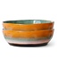 HKLIVING Kom 70s ceramics: pasta bowls, golden hour (set of 2)