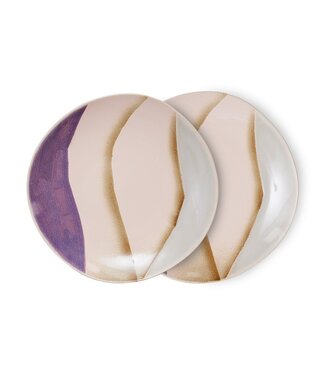 HKliving Bord 70s ceramics: side plates, valley (set of 2)