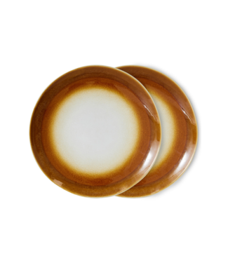 HKLIVING Bord 70s ceramics: dinner plates, supernova (set of 2)