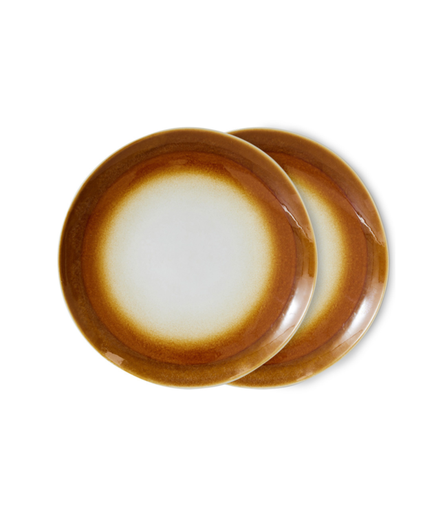 HKLIVING Bord 70s ceramics: dinner plates, supernova (set of 2)