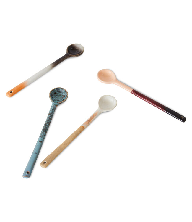 HKLIVING Lepel 70s ceramics: spoons L, breeze (set of 4)