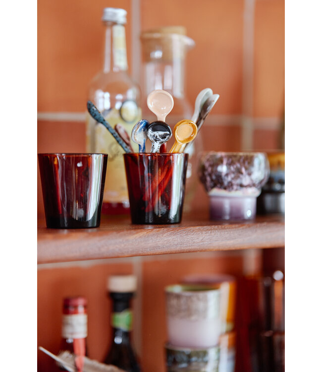 HKLIVING Lepel 70s ceramics: spoons M, force (set of 4)