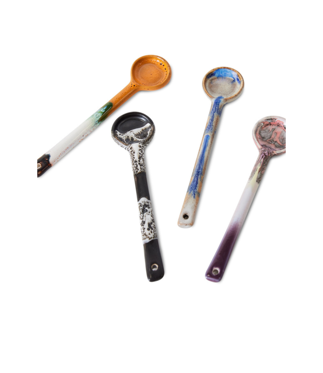 HKLIVING Lepel 70s ceramics: spoons M, force (set of 4)