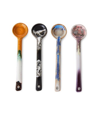 HKliving Lepel 70s ceramics: spoons M, force (set of 4)
