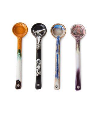 HKLIVING Lepel 70s ceramics: spoons M, force (set of 4)