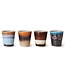 HKliving Mok 70s ceramics: ristretto mugs, solar (set of 4)