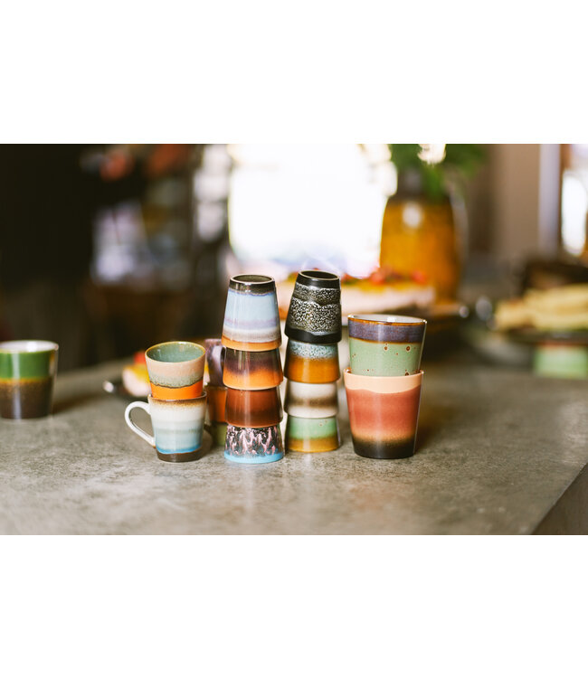 HKLIVING Mok ceramic 70s coffee mugs grounding (set of 6)