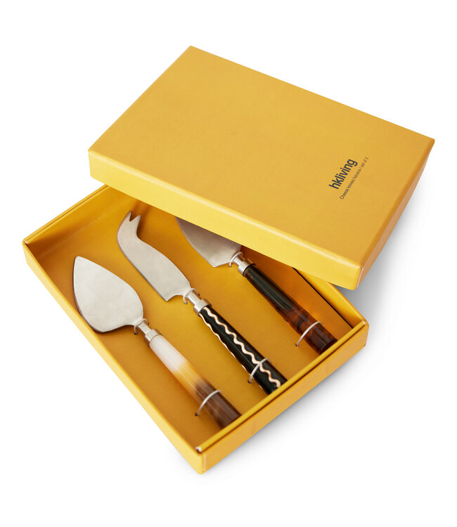HKLIVING Bestek cheese knives havana (set of 3)