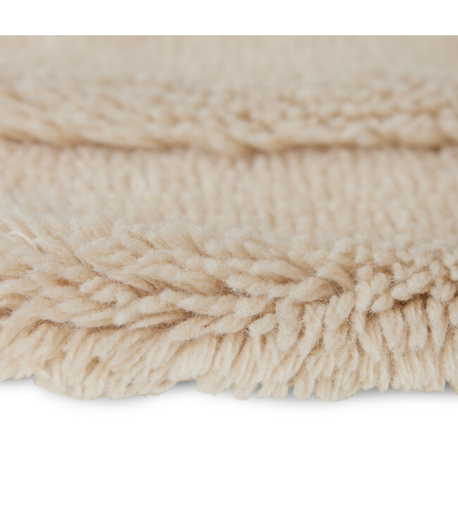 HKLIVING Vloerkleed Round woolen rug cream (ø150cm)