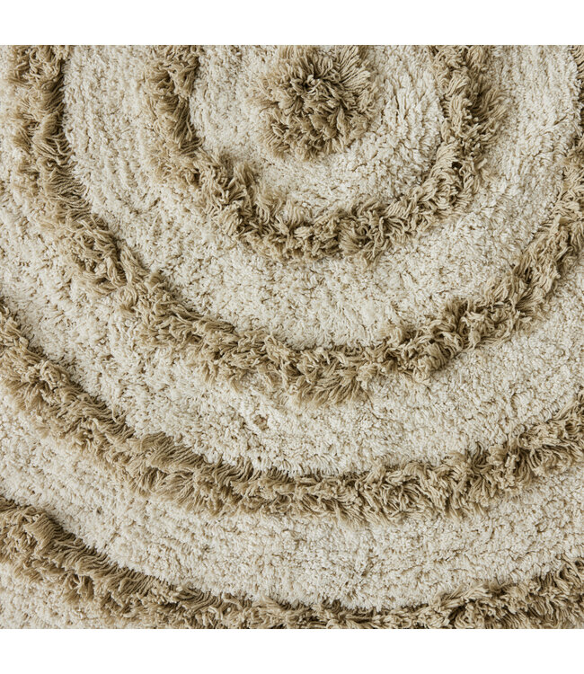 HKLIVING Badmat Round bath mat cream (ø120cm)