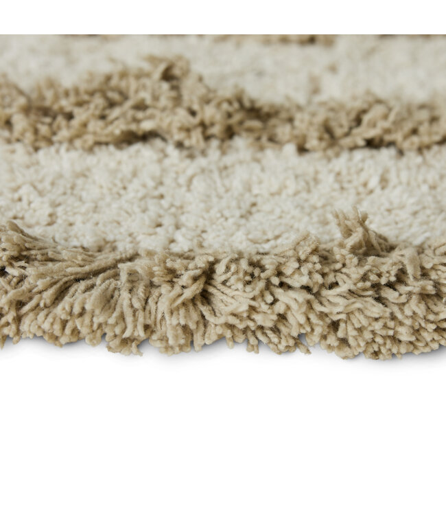 HKLIVING Badmat Round bath mat cream (ø120cm)