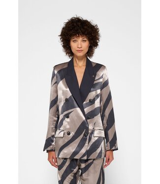 10DAYS Blazer satin blazer zebra warm taupe