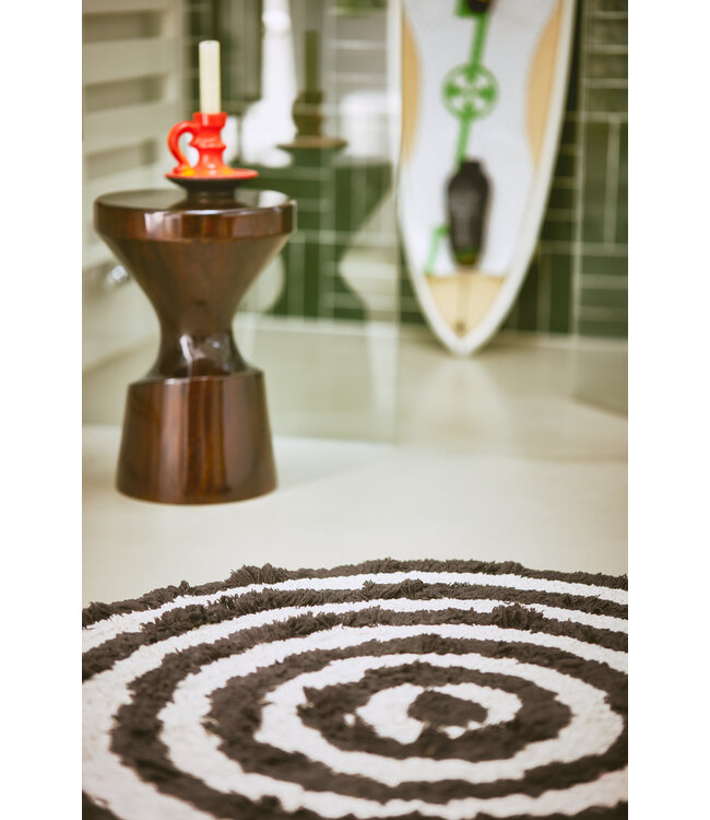 HKLIVING Badmat Round bath mat monochrome (ø80cm)