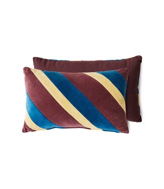 HKliving Kussen Striped velvet cushion Speakeasy (50x30cm)