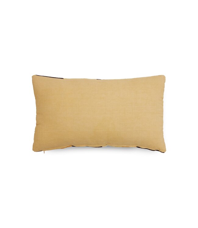 HKLIVING Kussen Striped velvet cushion Sunkissed (50x30cm)