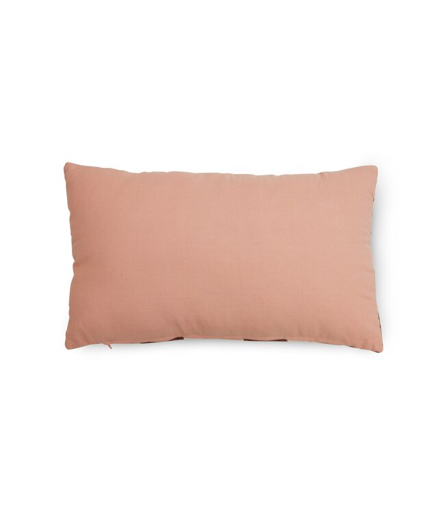 HKLIVING Kussen Striped velvet cushion Rose (60x35cm)