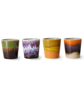HKliving Eierdopjes 70s ceramics: egg cups, island (set of 4)
