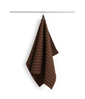 HAY Theedoek Canteen tea towel chocolate pintstripe