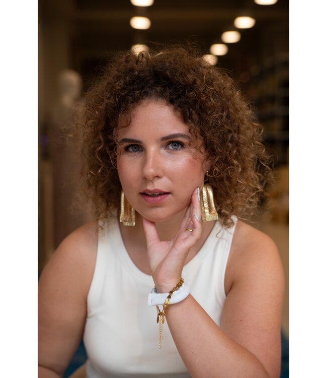 Slingher Haarclip Armband wit