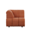 HKliving Bank Wave couch: element left high arm, corduroy rib, dusty orange
