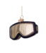 Vondels Ornament glass black/gold ski goggles H5cm
