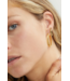 Anna+Nina Oorbel Single Magical Parchment Stud Earring Silver Goldplated